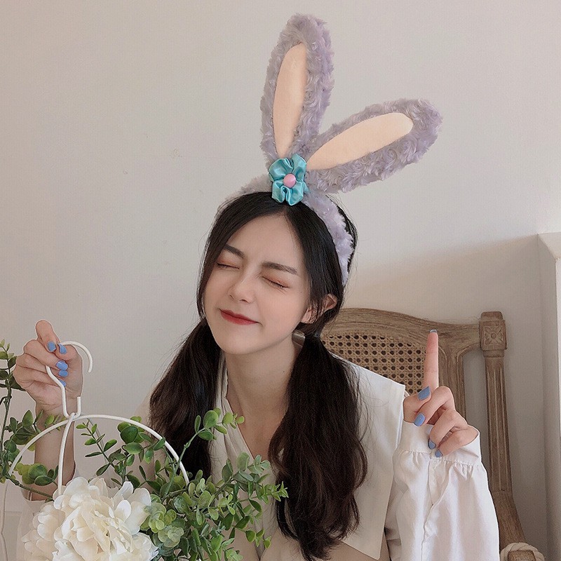 Băng Đô Cài Tóc Hình Tai Thỏ Siêu Dễ Thương