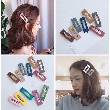 Kẹp mái dạng nhám style Hình học giao hình ngẫu nhiên