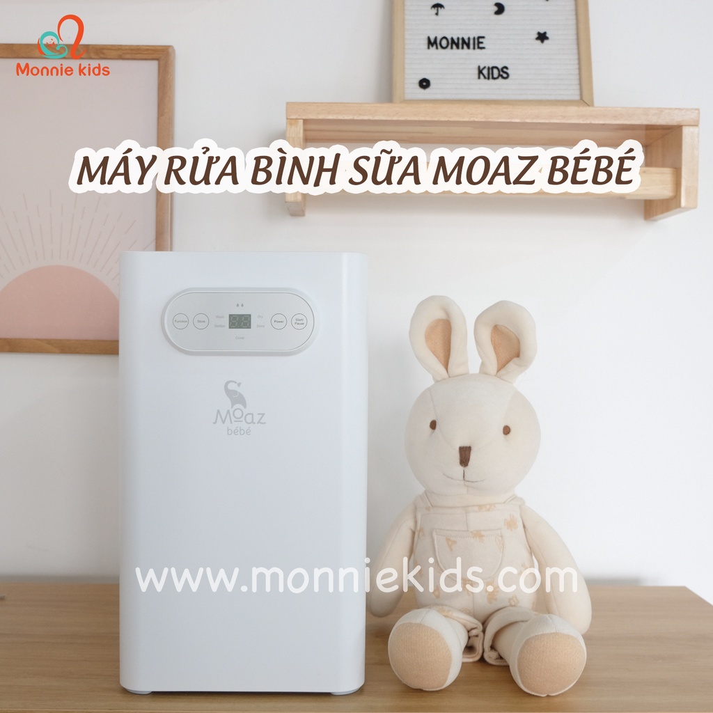 Máy rửa bình sữa cho bé Moaz Bebe Mb035 , máy tiệt trùng sấy khô hơi nước - Monnie Kids