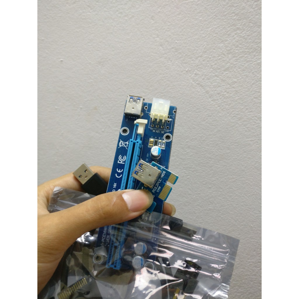 Dây Riser 009s Có LED Mới 100% Hàng Chuẩn / Riser pci-e 1x to 16x dây usb 3.0 95