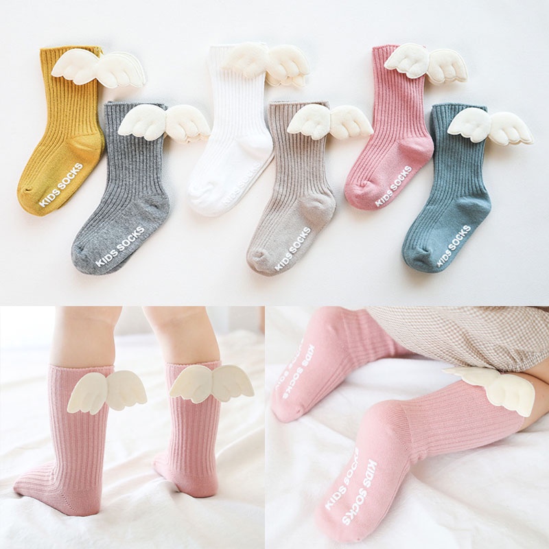 Vớ Cotton Cao Đến Đầu Gối Màu Sắc Kẹo Ngọt Thời Trang Dành Cho Bé