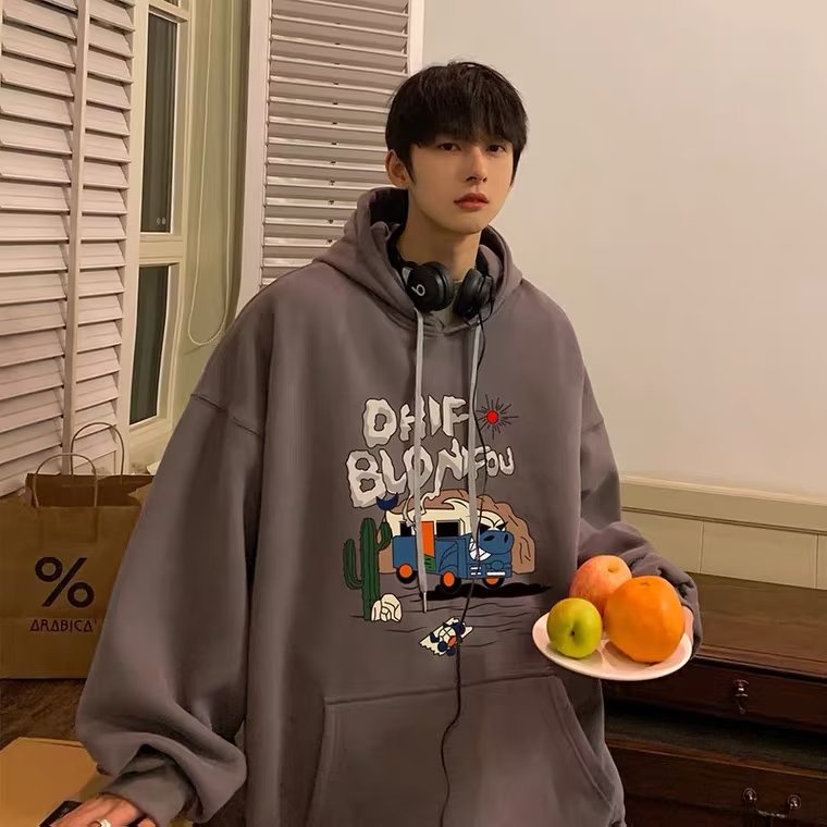 Áo hoodie Dáng Rộng In Chữ Thời Trang Hàn Quốc Chất Lượng Cao