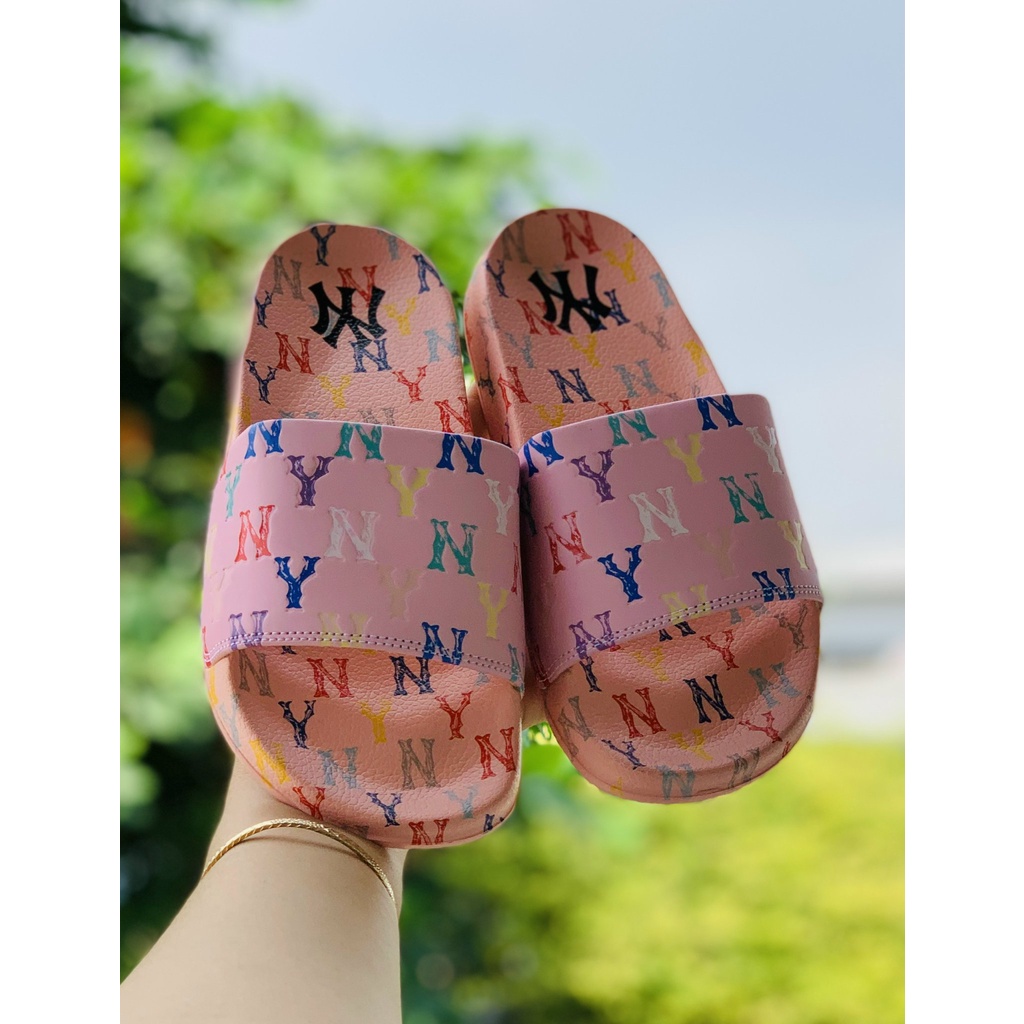 ♥️ Freeship+Ảnh Thật ♥️ Dép 𝐌𝐋𝐁 𝗡𝗬 𝐇𝐎𝐋𝐎𝐆𝐑𝐀𝐌 quai ngang nam nữ, dép mlb quai ngang thể thao mlb ny  holorgam