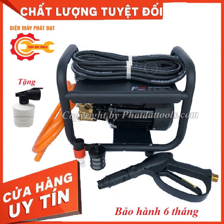 Máy rửa xe cao áp F380 dạng công nghiệp-Công suất lớn 2000W-Bảo hành 6 tháng-Tặng kèm bình bọt tuyết mini