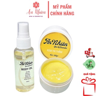 Kem mờ thâm chiết xuất nghệ, dầu dưỡng da body 4% bha an nhiên cosmetic