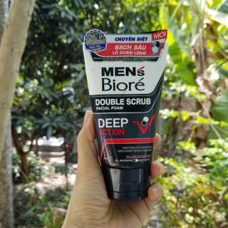 Sữa Rửa Mặt Biore Tác Động Kép Sạch Sâu Cực Mát Lạnh Cho Nam 100g