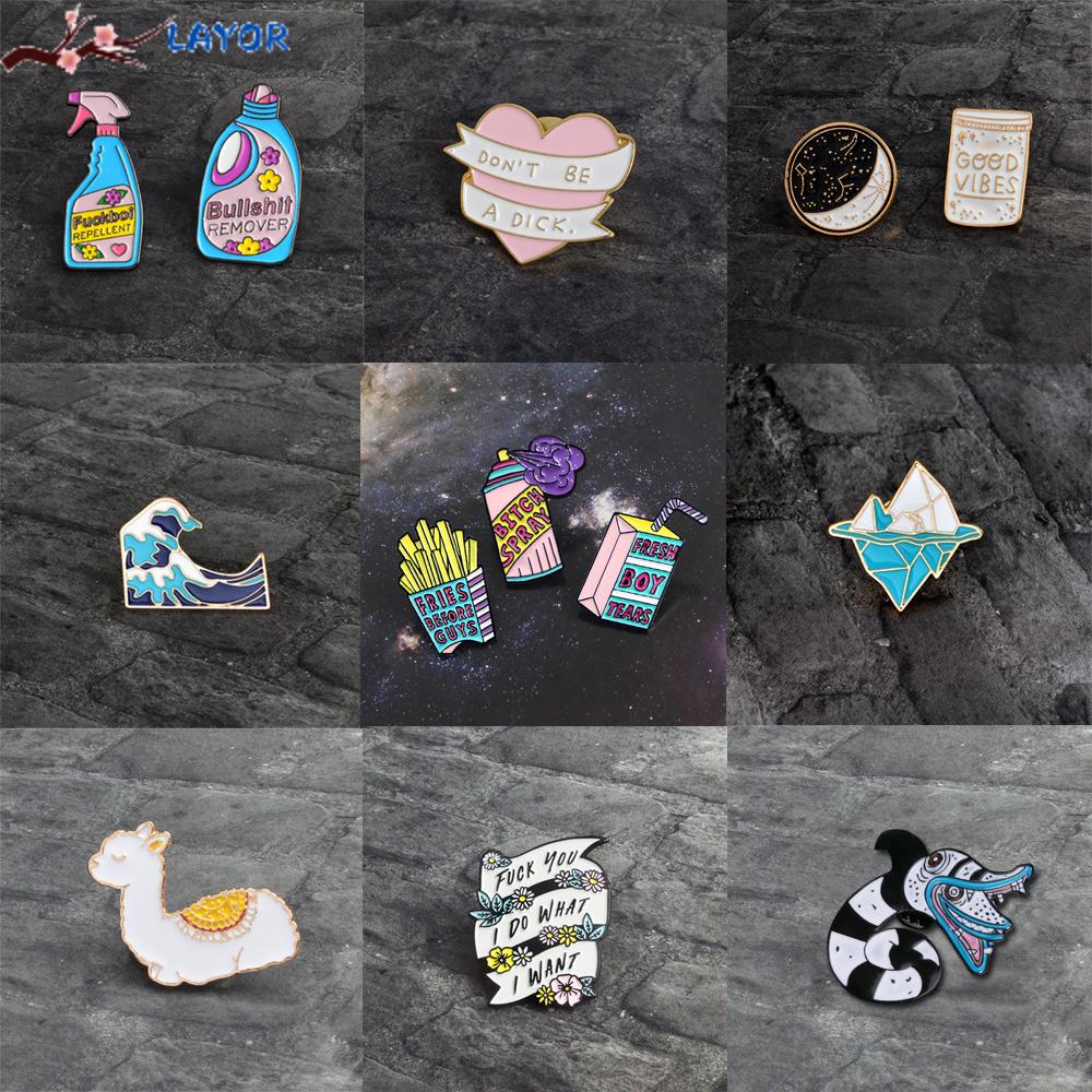 Trâm Cài Áo Denim Tráng Men Hình Động Vật Hoạt Hình Dễ Thương Dùng Làm Quà Tặng Cho Bé