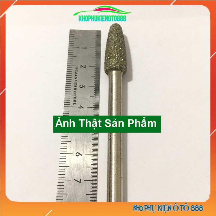 1 đầu mài kim cương trục lắp 6mm đường kính mũi 6mm-25mm