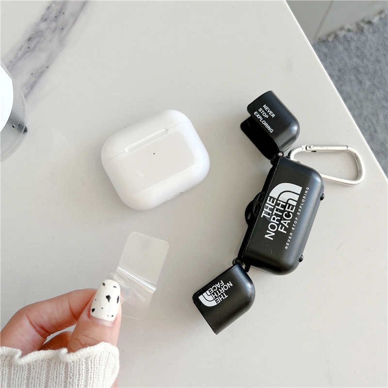 Vỏ Bảo Vệ Hộp Sạc Tai Nghe Bluetooth Không Dây Airpods 1 2 Pro 3 Mềm The North Face Có Nắp Đậy