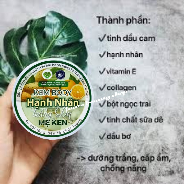 Kem Body DưỡngTrắng Da Hạnh Nhân Cực Hiệu Quả Từ Thiên Nhiên Mẹ Ken 200ml