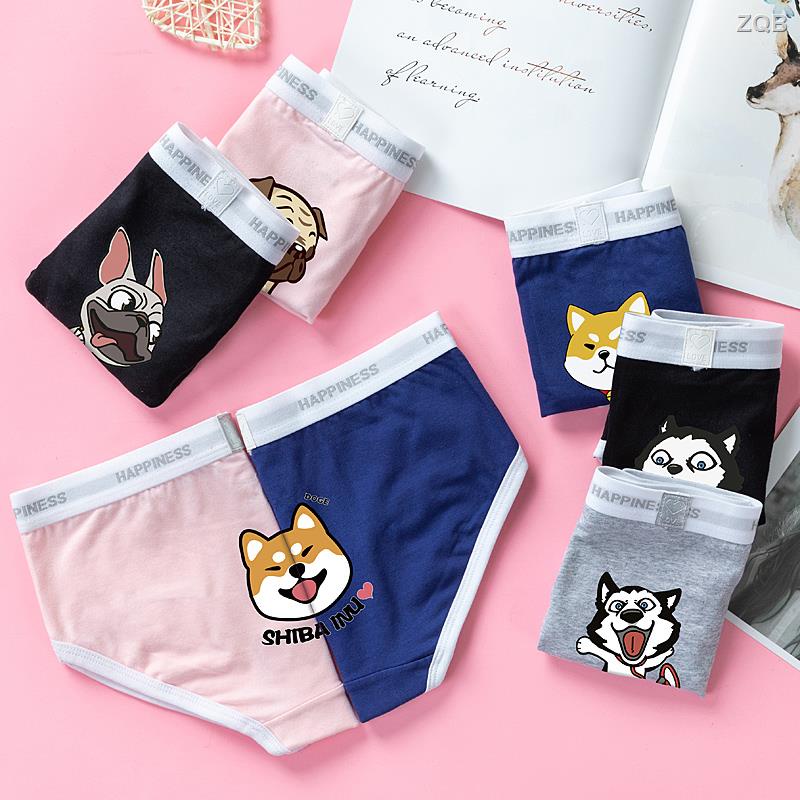 Quần Lót Cotton Nguyên Chất In Họa Tiết Hoạt Hình Cún Shiba Dễ Thương Thời Trang Cho Nữ