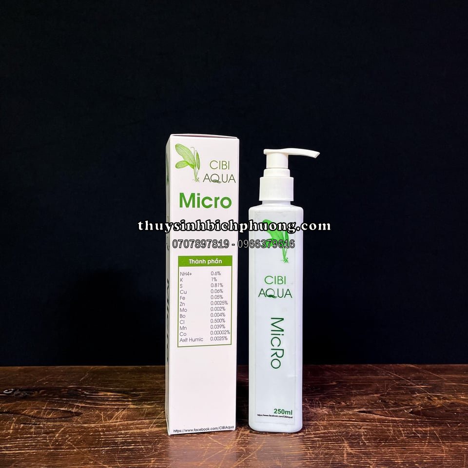 CIBI AQUA MICRO - PHÂN NƯỚC CIBI VI LƯỢNG KÍCH RỄ RA NHANH CHO CÂY THỦY SINH MỚI TRỒNG
