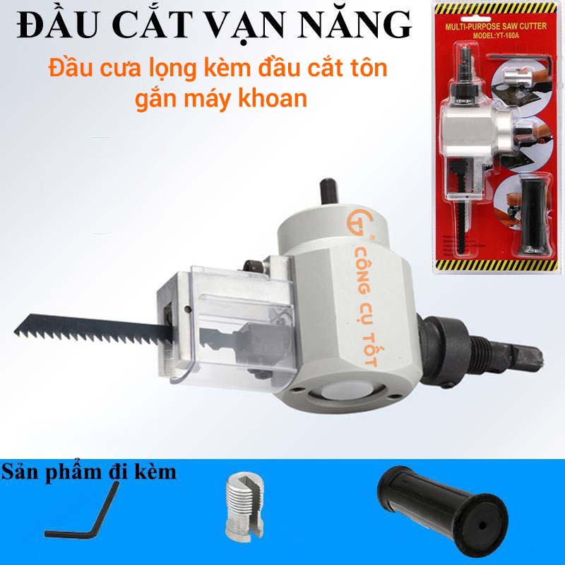 Đầu cắt đa năng, cưa lọng gắn máy khoan vỉ nhựa