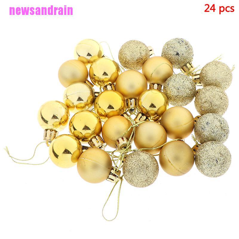 Set 24 món đồ trang trí cây thông Noel mừng giáng sinh xinh xắn
