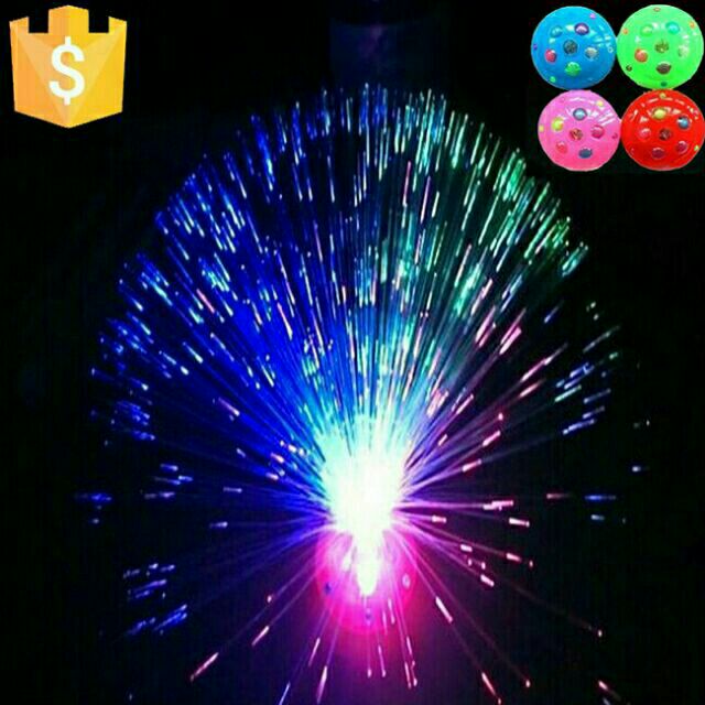 Đèn led bình  hoa  phát sáng  sợi quang