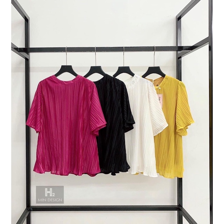 Áo dập ly tay cánh tiên dáng xoè