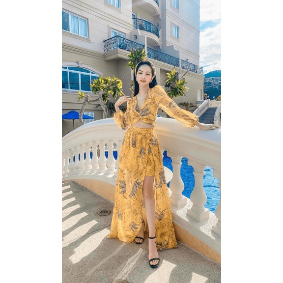 (Free ship) Sale Lớn 50% Cho Mẫu Sét Voan Váy Chẻ Cực Xinh UP HHP Fashion