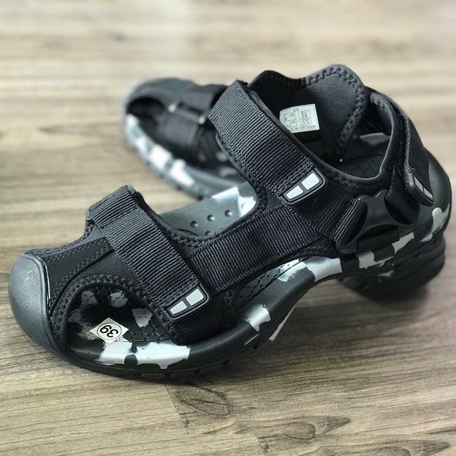 Giày sandal nam bít mũi quai dù có quai hậu cố định thích hợp mang dã ngoại đi phượt du lịch hiệu Rova RV25B
