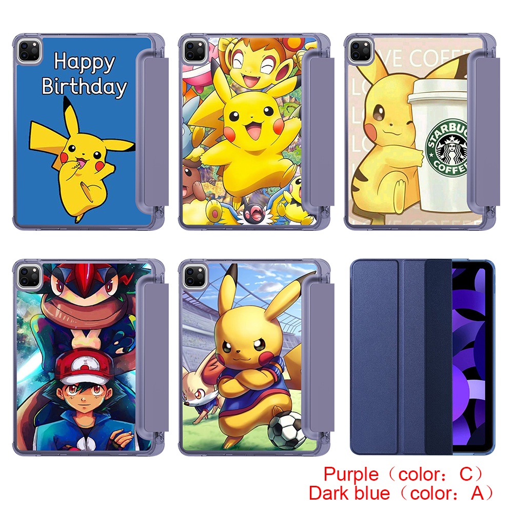 Ốp Máy Tính Bảng Silicon Mềm Hình Pikachu MZD129 Cho iPad 7 8 9 Pro Mini4 Mini5 Air2 Air3 Air4 2022
