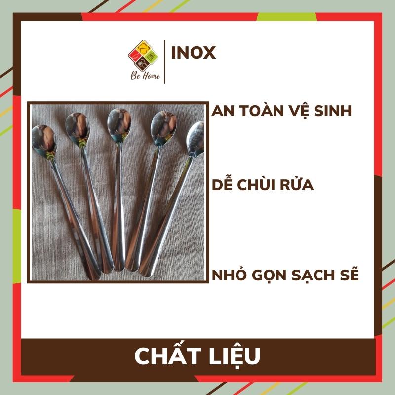 Thìa sinh tố inox cán dài BEHOMEMALL Thìa Chanh Inox Cán Dài Sáng Đẹp [COMBO 10 THÌA]