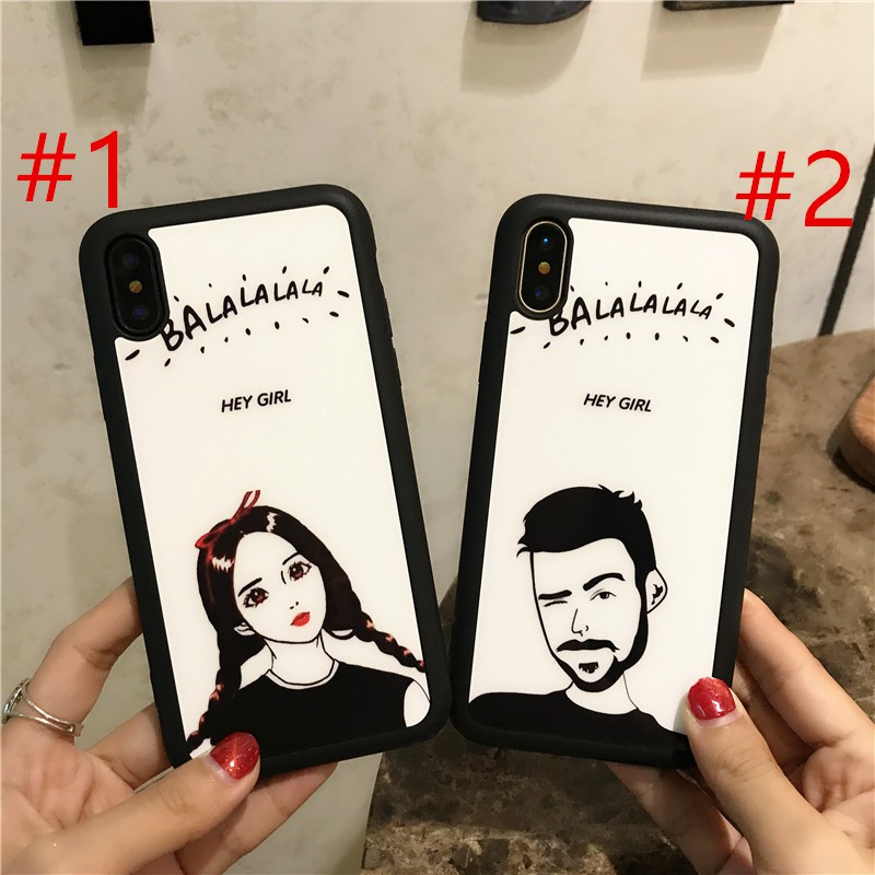 Couple Models HEY, GIRL. Mobile Phone Casing Iphone 8 7 6 6s X Xs 7plus 8Plus Silicone Frosted Protective Case