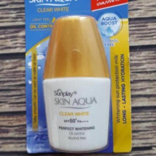 Skin Aqua Clear White SPF50+, PA++++: Sữa Chống Nằng Dưỡng Da Trắng Mịn Tối Ưu dth94 cos