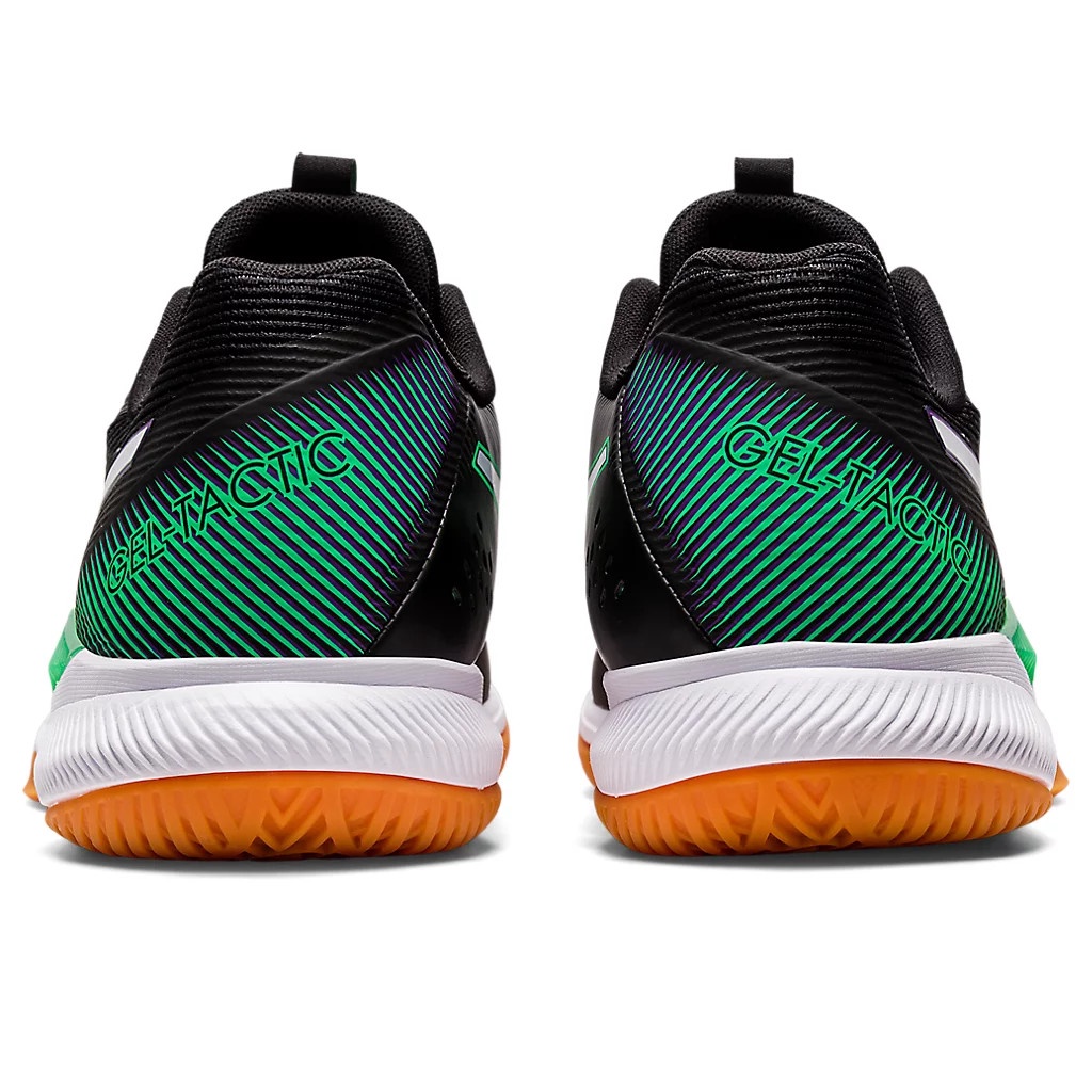 Giày Asics Gel Tactic Đen Trắng Xanh - Giày Cầu Lông,Tennis, Bóng Chuyền cổ thấp đệm gel hấp thụ sốc, đàn hồi, giảm chấn
