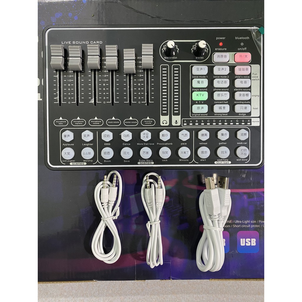 Bộ Mic Hát Livestream Sound Card H9 &amp; Mic ISK AT100 Hàng Loại 1 . Chuyên Livestream , Thu Âm , Live Bigo , Tiktok