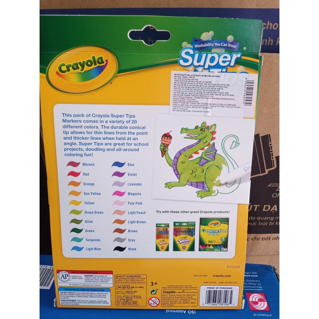 Bút lông màu 100 màu CRAYOLA Supertip 585100