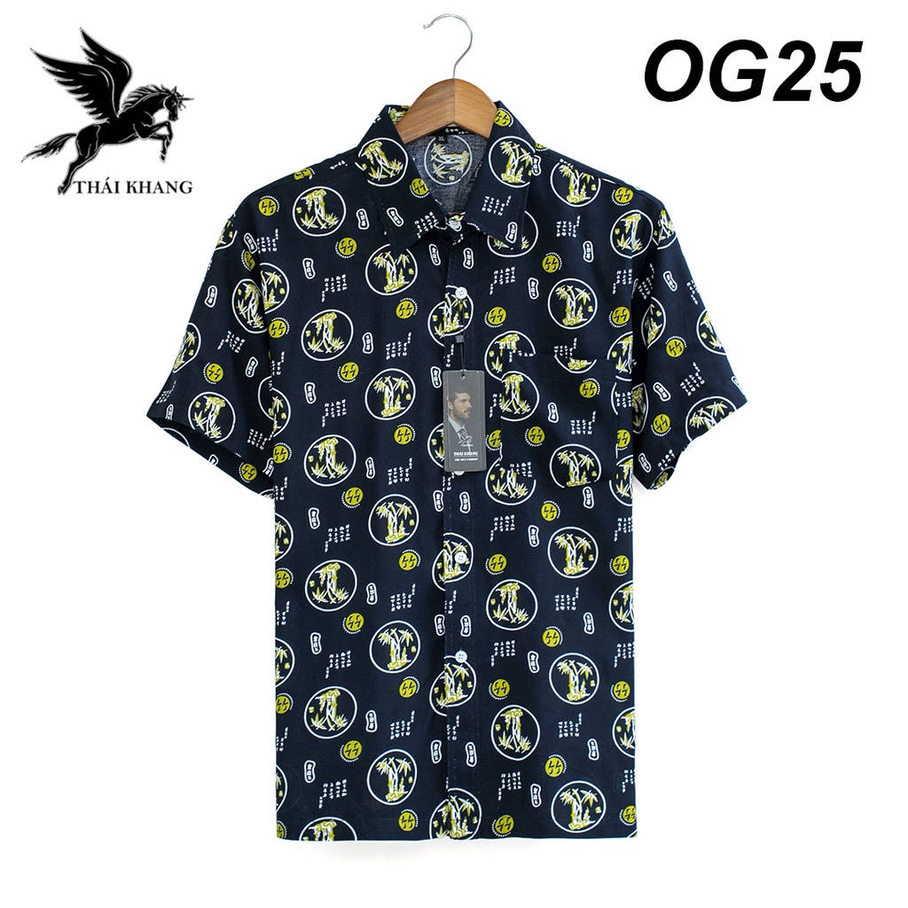 Áo sơ mi ngắn tay nam trung niên vải lanh siêu mát loại áo sơ mi nam họa tiết cho người lớn tuổi sang trọng ASLOG2 | BigBuy360 - bigbuy360.vn