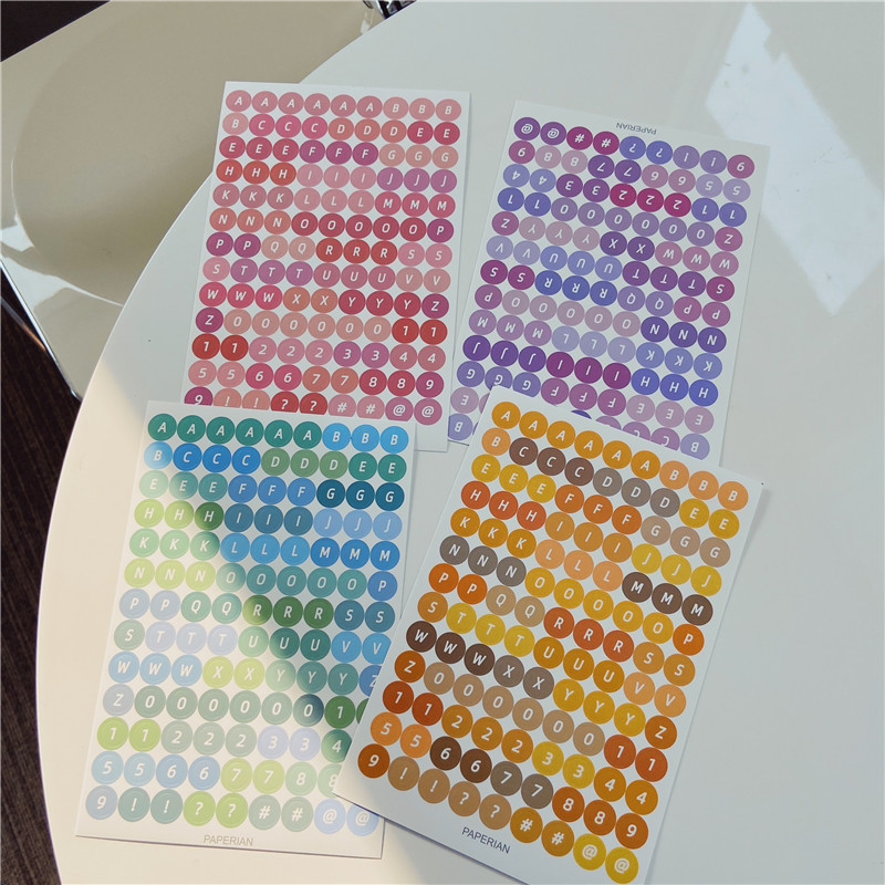 GaLiCiCi Color Circle / Letters / English Stickers / Album Decoration Material Hand Account