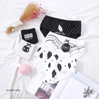 Set 5c quần lót mèo đen (DLA019)