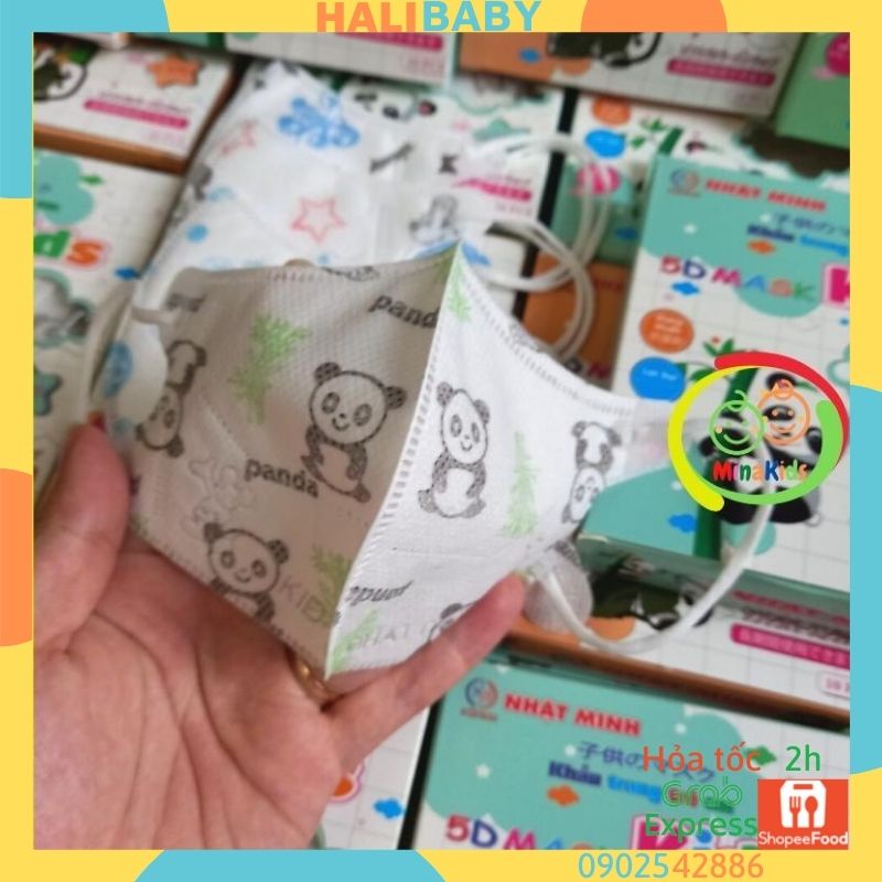 Khẩu Trang Cho Bé Nhật Minh 5D Kids Mask Kháng Khuẩn Chống Bụi Mịn Từ 1 - 5 Tuổi HALIBABY KT11