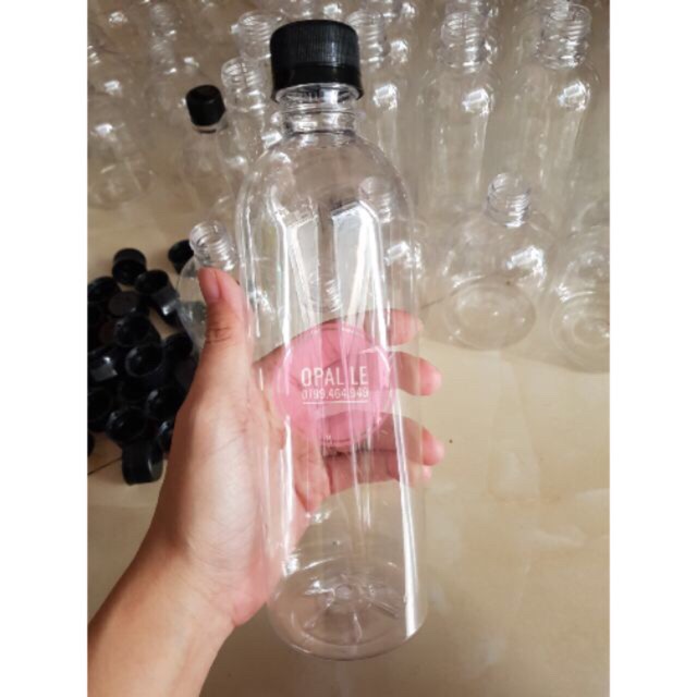 100 chai tròn nắp trắng 500ml