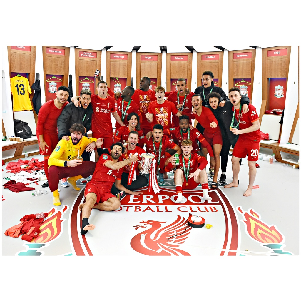 Poster cốc Carabao Red Swan Liverpool A3 Size