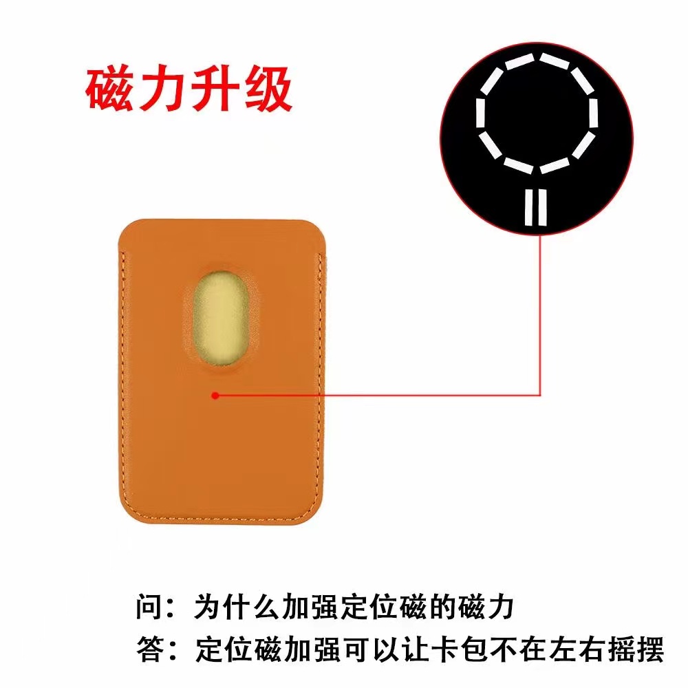 Bao da ĐT dạng ví nắp lật nam châm có ngăn đựng thẻ và Logo phong cách mới cho sạc ko dây táo ĐT táo13