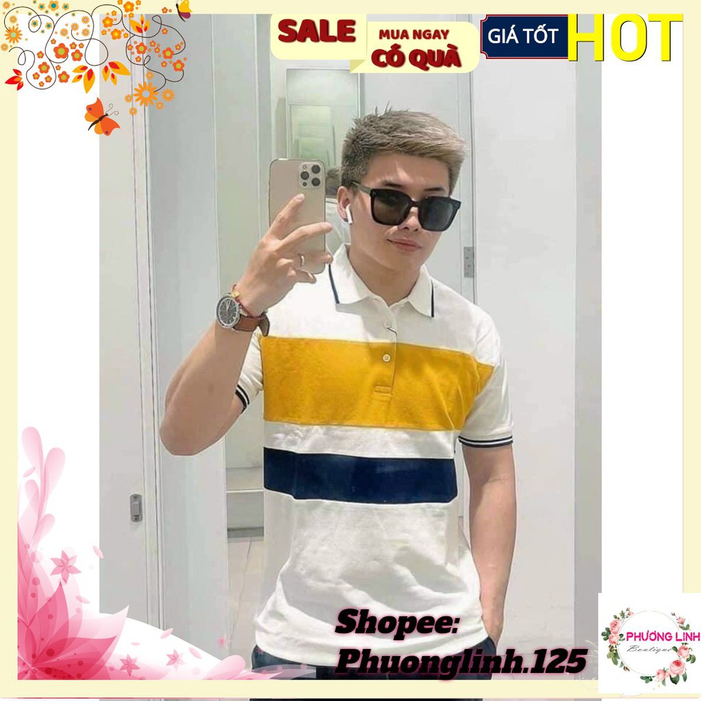 ÁO PHÔNG POLO 3 TONE MÀU CỔ ĐỨC CHO NAM | BigBuy360 - bigbuy360.vn