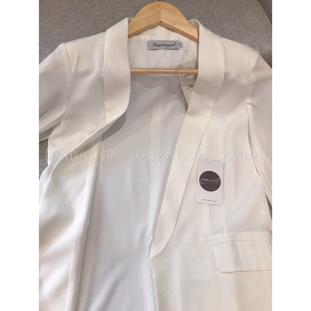 Áo Khoác BLAZER LỤA TRẮNG DORYPONY SOMI TREND SUIT – AK072 (Chất LỤA cao cấp) - Có ảnh thực tế - Mẫu mới 2021 | BigBuy360 - bigbuy360.vn