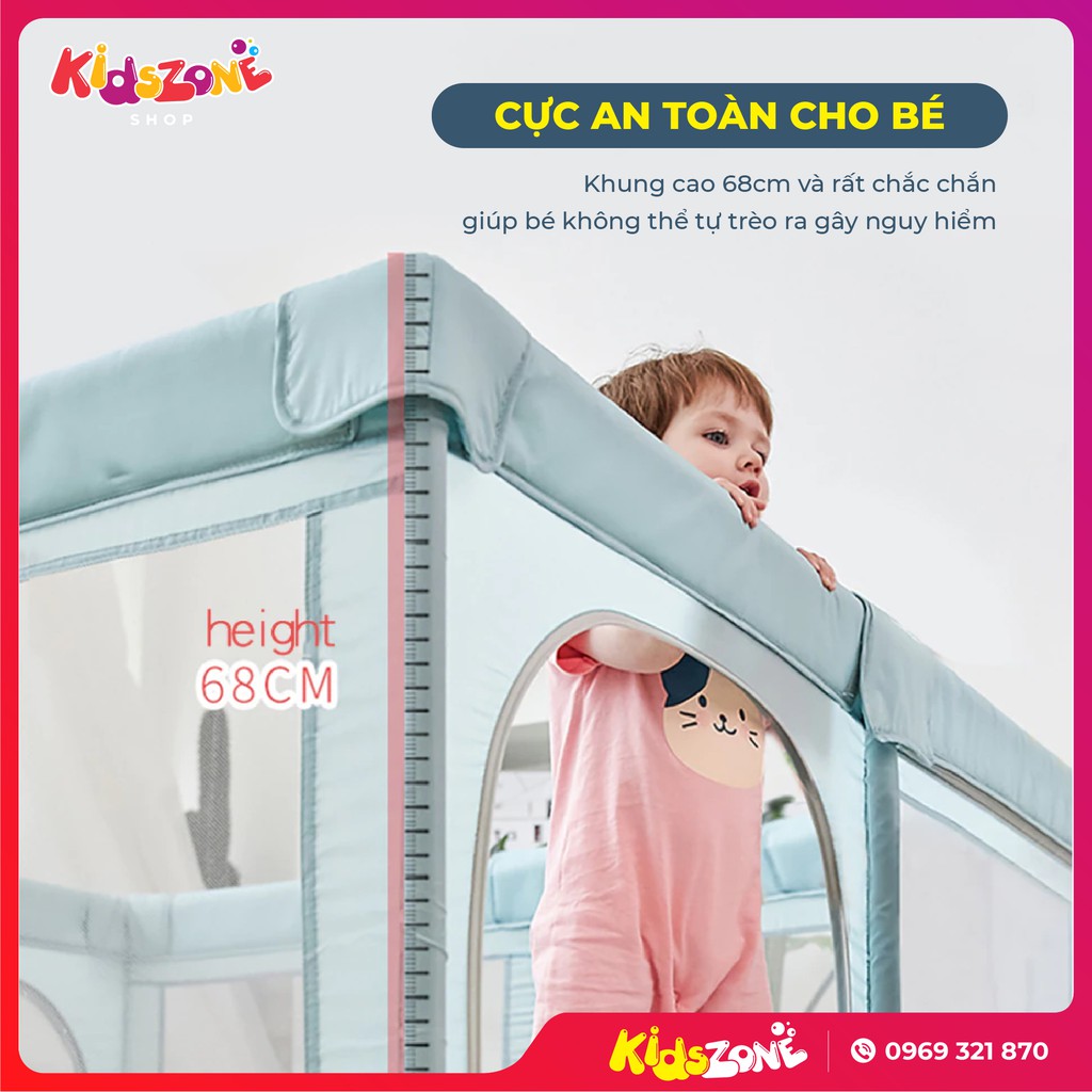 Quây Bóng Cho Bé Cao Cấp Loại 1, Kích Thước 1,5x1,5m. Khung Inox Chống Va Đập An Toàn Cho Bé [Tặng 100 quả bóng]