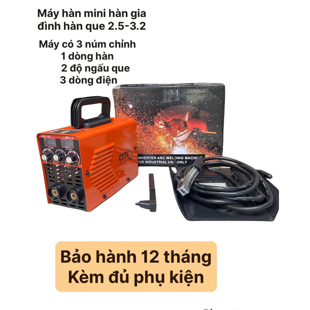 Máy Máy Hàn mini Basic máy hàn điện tử chính hãng hàn kéo que 2,5-3.2 | BỘ PHỤ KIỆN ĐẦY ĐỦ | Hàn được que inox - Dòng hà