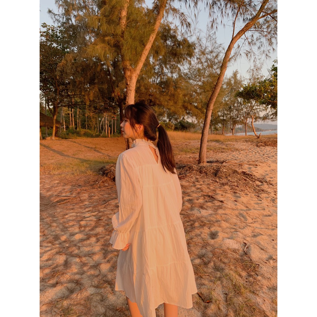 váy babydoll dáng dài cổ bèo cao VB94 1994closet | BigBuy360 - bigbuy360.vn