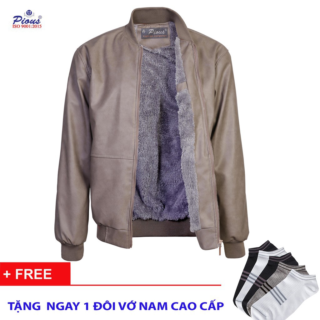 Áo khoác da lót lông nam thời trang cao cấp HCM AKD088 TẶNG VỚ hàng VNXK
