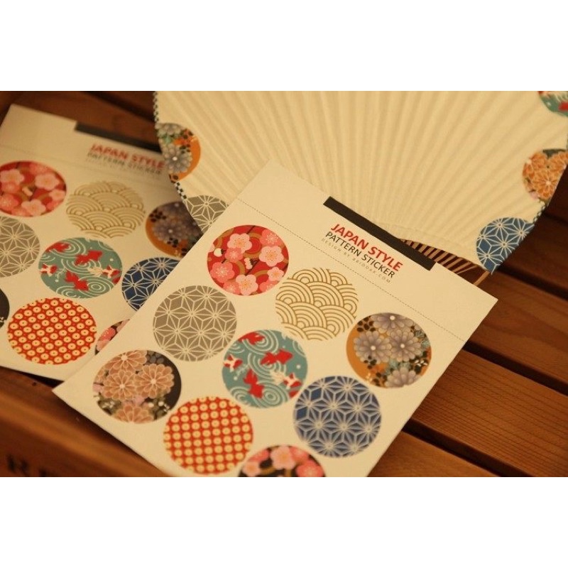 Sticker kiểu Nhật japan style 9 miếng