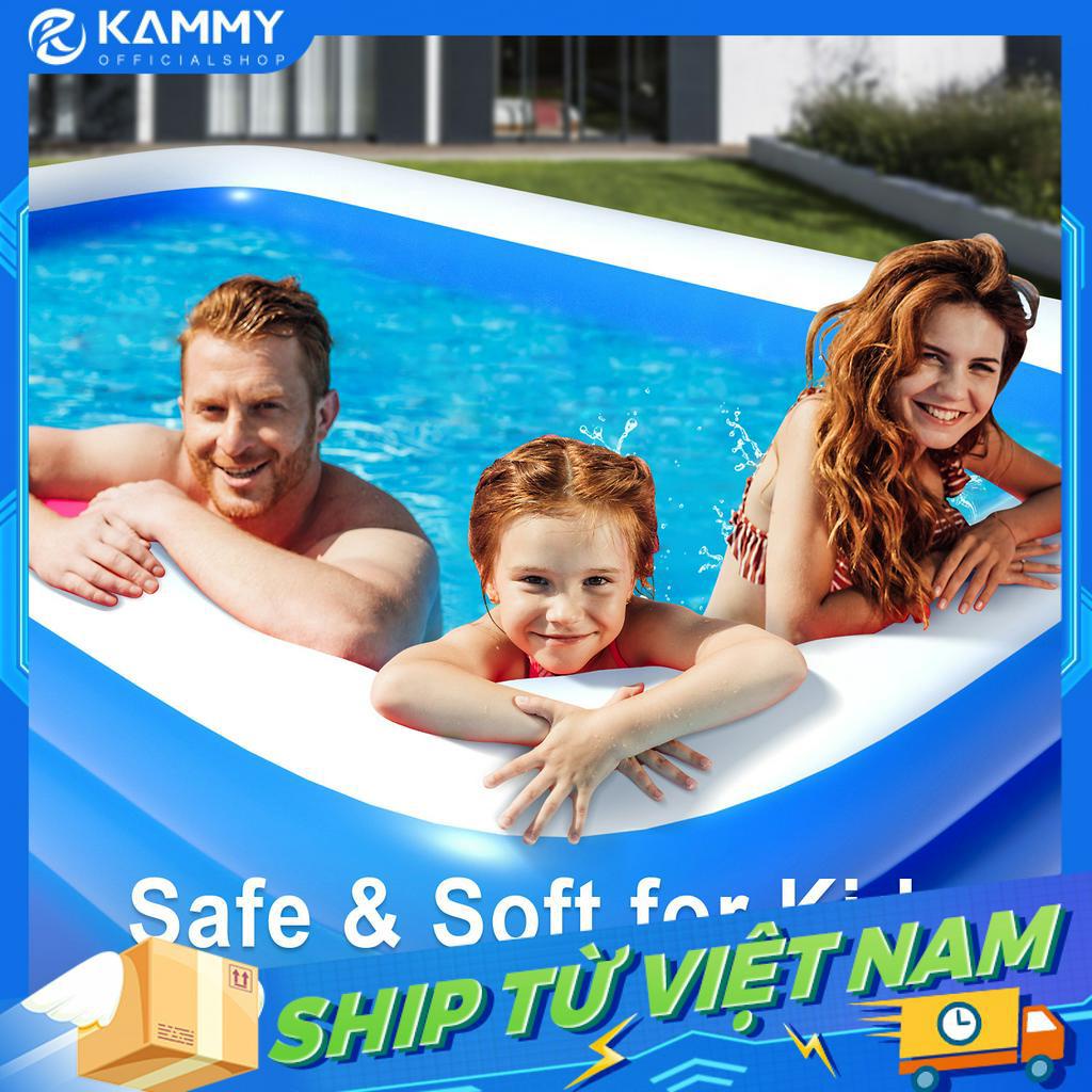 Bể bơi phao chữ nhật，Hồ Bơi Gia Đình, Phao Bể Bơi - Bể Bơi Hình Chữ Nhật 3 Tầng, Dày Dặn, Nhiều Kích Thước 1m5, 1m8,2m6