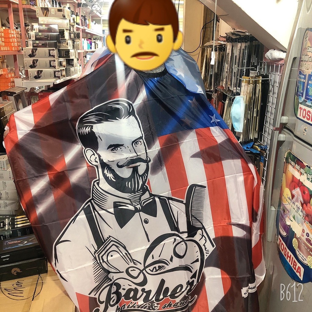 Aó choàng cắt tóc baber dành cho tiệm salon tóc