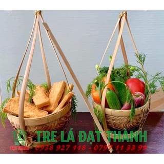 Quang gánh mây tre trang trí, decor - loại nhí cạo tinh. quang gánh, quang gánh đẹp giá rẻ