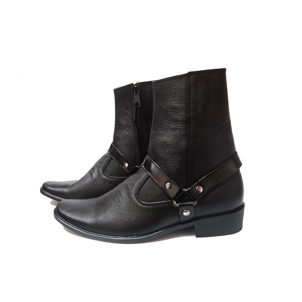 Giày boot kéo khóa cao cổ da bò thật. Bảo hành 12 tháng. MS: B96