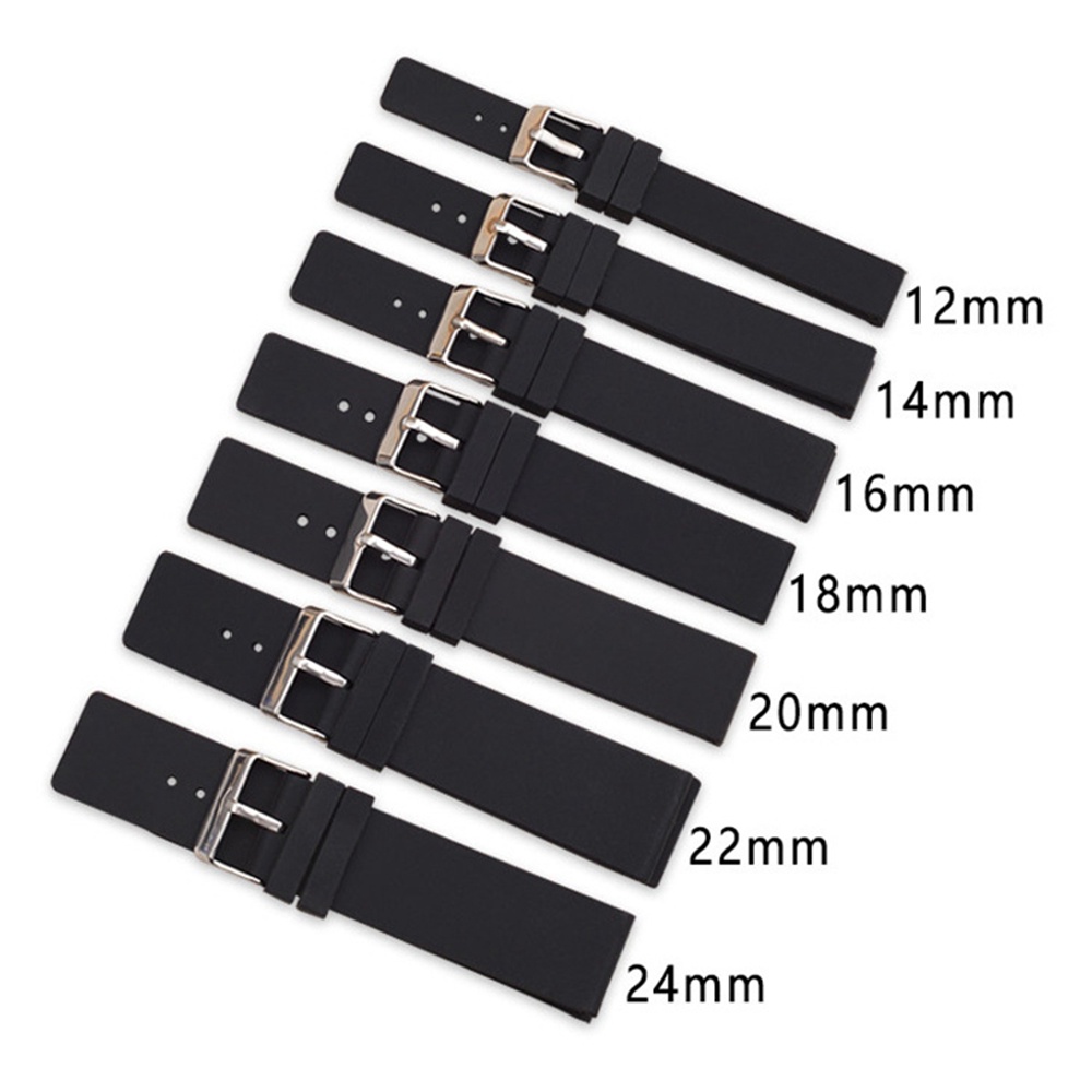 Dây Đeo Tay Silicone 12mm 14mm 16mm 18mm 20mm 22mm 24mm Cho Đồng Hồ Samsung Galaxy Watch 4 3 41mm 45mm
