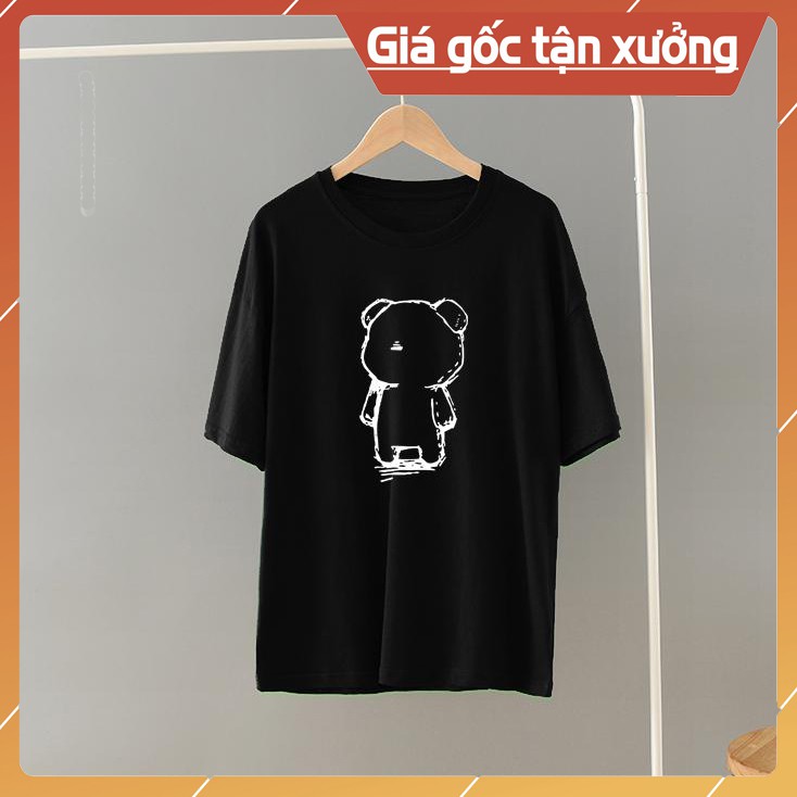 [Ảnh thật] Áo thun tay lỡ cotton Bear [ áo thun tay lỡ unisex nam nữ đều mặc được] | BigBuy360 - bigbuy360.vn