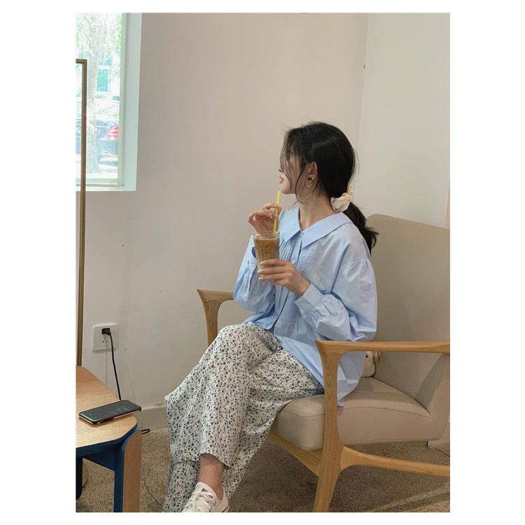 Quần ống rộng Lưng Cao Hoạ Tiết Hoa Thời Trang Mùa Hè Cho Nữ